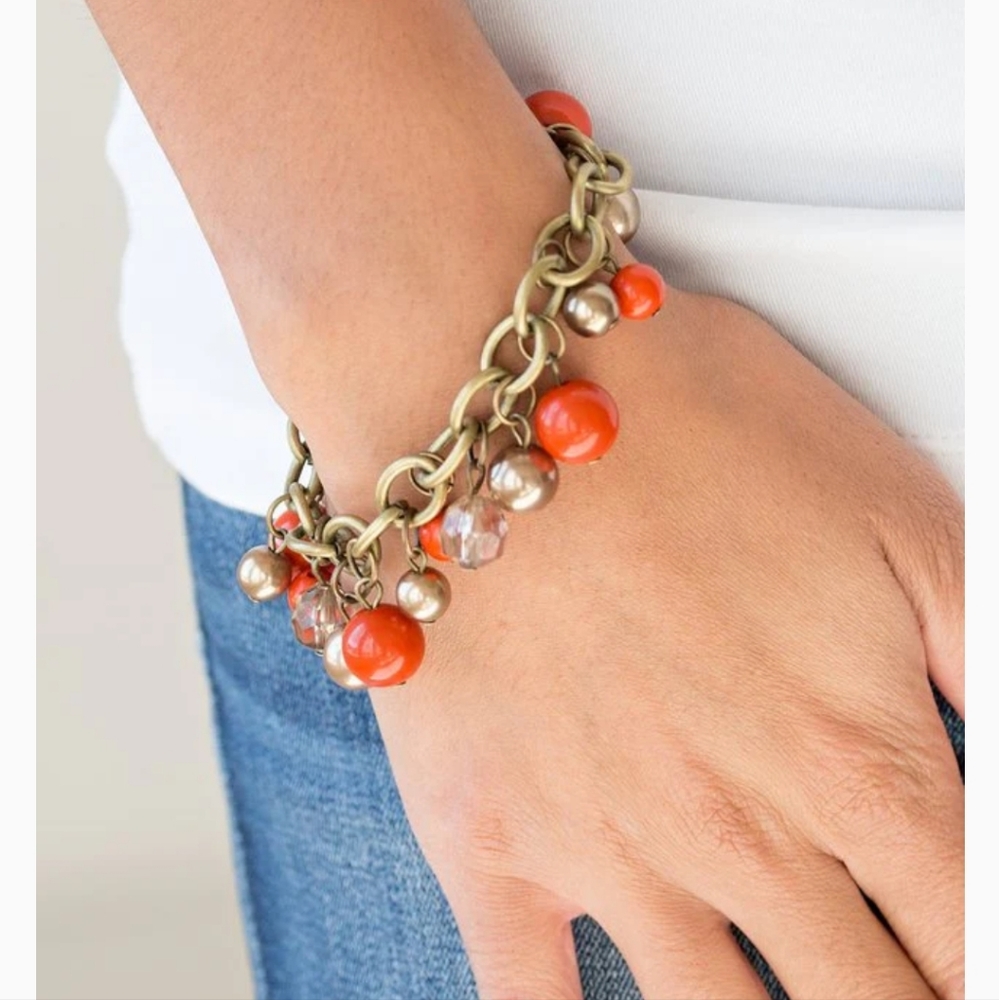 Nwt bracelet orange & copper